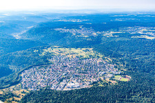 Luftbild von Ortsteil Büchenbronn in Pforzheim im Bundesland Baden-Württemberg, Deutschland