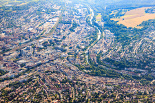 Stadtgarten an der Nagold im Ortsteil Südweststadt in Pforzheim im Bundesland Baden-Württemberg, Deutschland