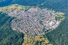 Luftaufnahme von Ortsteil Büchenbronn in Pforzheim im Bundesland Baden-Württemberg, Deutschland