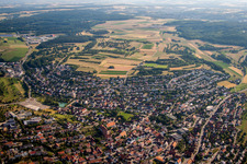 Luftbild von Ortsansicht der Straßen und Häuser der Wohngebiete in Heimsheim im Bundesland Baden-Württemberg, Deutschland