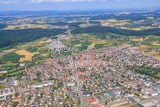 Stadtübersicht aus Osten in Rutesheim im Bundesland Baden-Württemberg, Deutschland