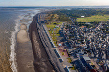 Cayeux-sur-Mer im Bundesland Somme, Frankreich von oben gesehen