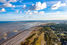 Luftaufnahme von Cayeux-sur-Mer im Bundesland Somme, Frankreich