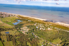 Cayeux-sur-Mer im Bundesland Somme, Frankreich aus der Luft betrachtet