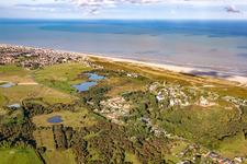 Drohnenaufname von Cayeux-sur-Mer im Bundesland Somme, Frankreich