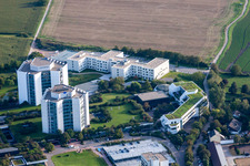 BG Unfallklink im Ortsteil Oggersheim in Ludwigshafen am Rhein im Bundesland Rheinland-Pfalz, Deutschland aus der Luft betrachtet