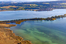 Schrägluftbild von Steg zur Reichenau - Pirminstr im Ortsteil Lindenbühl im Bundesland Baden-Württemberg, Deutschland