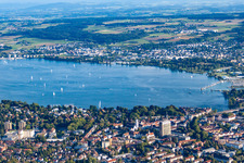 Schrägluftbild von Ortsteil Petershausen in Konstanz im Bundesland Baden-Württemberg, Deutschland