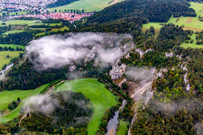 Donaudurchbruch in Buchheim im Bundesland Baden-Württemberg, Deutschland vom Flugzeug aus