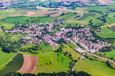 Luftbild von Dorfansicht in Mühlingen im Bundesland Baden-Württemberg, Deutschland