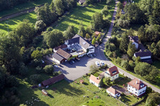 Waldgasthof Bienwaldmühle in Scheibenhardt im Bundesland Rheinland-Pfalz, Deutschland aus der Luft
