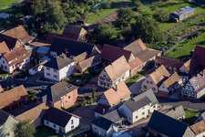 Luftaufnahme von Schleithal im Bundesland Bas-Rhin, Frankreich