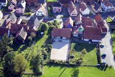 Schleithal im Bundesland Bas-Rhin, Frankreich aus der Luft betrachtet