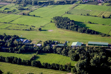 Flugplatz Schweighofen von Süden im Bundesland Rheinland-Pfalz, Deutschland