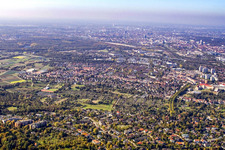 Durlauch Aue von Osten im Ortsteil Durlach in Karlsruhe im Bundesland Baden-Württemberg, Deutschland