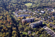 Wohnhochhäuser an der Max Beckmannstrasse im Stadtteil Geigersberg im Stadtgebiet im Ortsteil Durlach in Karlsruhe im Bundesland Baden-Württemberg, Deutschland