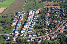 Ortsteil Hohenwettersbach in Karlsruhe im Bundesland Baden-Württemberg, Deutschland aus der Vogelperspektive