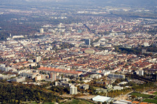 Luftbild von Karlsruhe Südweststadt im Bundesland Baden-Württemberg, Deutschland