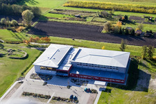 Drohnenbild von Bienwaldhalle Kandel im Bundesland Rheinland-Pfalz, Deutschland