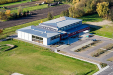 Drohnenbild von Bienwaldhalle Kandel im Bundesland Rheinland-Pfalz, Deutschland