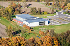 Drohnenbild von Bienwaldhalle Kandel im Bundesland Rheinland-Pfalz, Deutschland