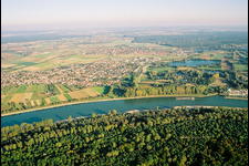 Rhein gegenüber Speyer in Altlußheim im Bundesland Baden-Württemberg, Deutschland