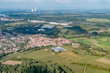 Luftbild von Ortsansicht aus Süden im Ortsteil Sondernheim in Germersheim im Bundesland Rheinland-Pfalz, Deutschland