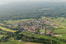 Forstfeld im Bundesland Bas-Rhin, Frankreich vom Flugzeug aus