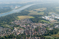 Luftaufnahme von Drusenheim im Bundesland Bas-Rhin, Frankreich