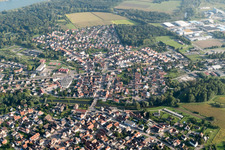 Drusenheim im Bundesland Bas-Rhin, Frankreich aus der Luft