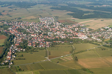 Ortsteil Freistett in Rheinau im Bundesland Baden-Württemberg, Deutschland aus der Luft betrachtet
