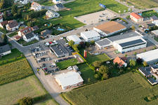 Luftbild von Gewerbegebiet Südstraße im Ortsteil Urloffen in Appenweier im Bundesland Baden-Württemberg, Deutschland