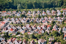 Siedlung von Nordosten in Kandel im Bundesland Rheinland-Pfalz, Deutschland